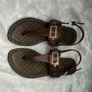 gbg y2k brown sandals